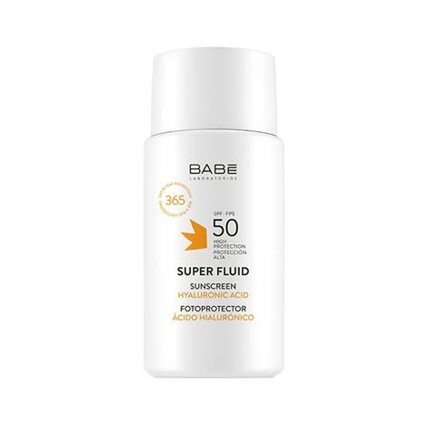 Kem Chống Nắng Cho Da Khô Babe Laboratorios Super Fluid Sunscreen Hyaluronic Acid SPF 50 50ml