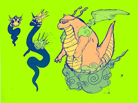 Dragonite Line Redesign By Rtoberon On Deviantart