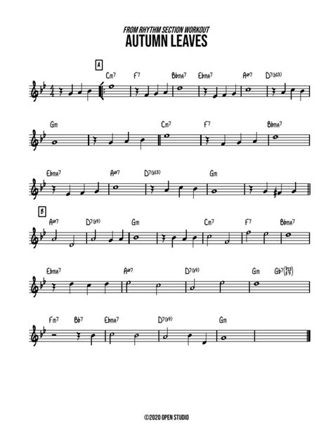 Autumn Leaves Lead Sheet Pdf