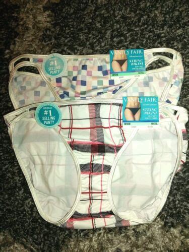 2 Pc Vanity Fair Illumination String Bikini Panties 18108 Sz 8 EBay