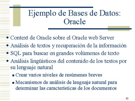 Ejemplo De Bases De Datos Oracle