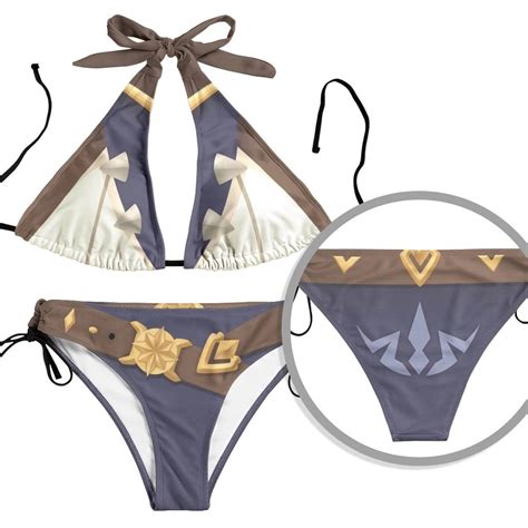 Jual PREORDER Genshin Impact Cosplay Mirco Bikini Sets Women Tie Side G String Thong Swimsuit