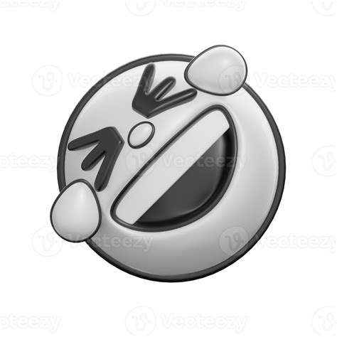 Retro 3d Laughing Face Emoticon Illustration 51796726 Png