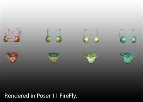 InStyle Strappy Two Piece Bikini Set I For V4A4G4S4Elite And Pose 3d Models For Daz Studio