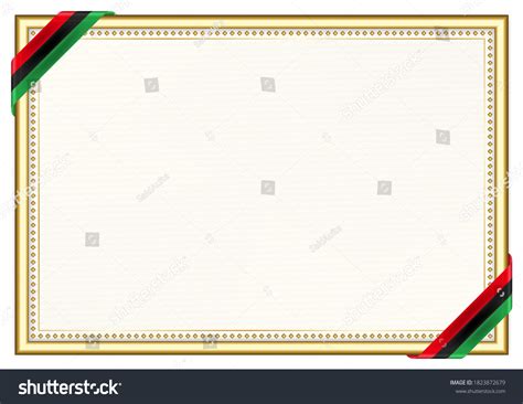 Horizontal Frame Border Libya Flag Template เวกเตอร์สต็อก ปลอดค่า