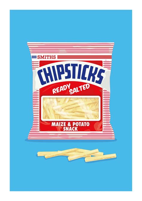 Ready Salted Chipsticks Crisps Limited Edition Giclée Fine Art Print