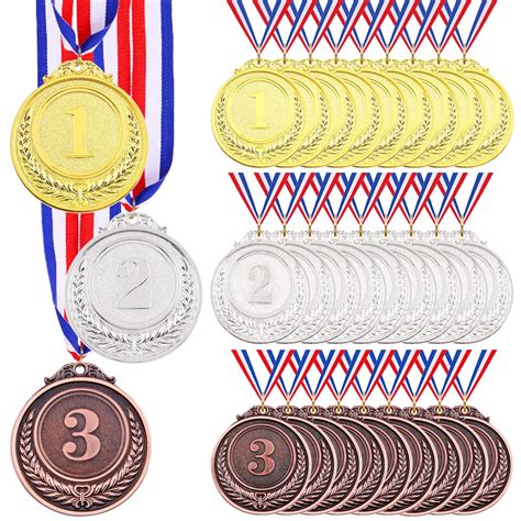 Buy Swpeet Metal Gold Silver Bronze Award Medals With Ribbon Olympic