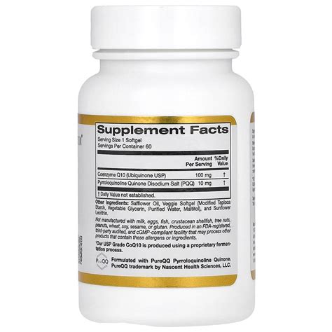 Купить California Gold Nutrition, коэнзим Q10 с пирролохинолинхиноном ...