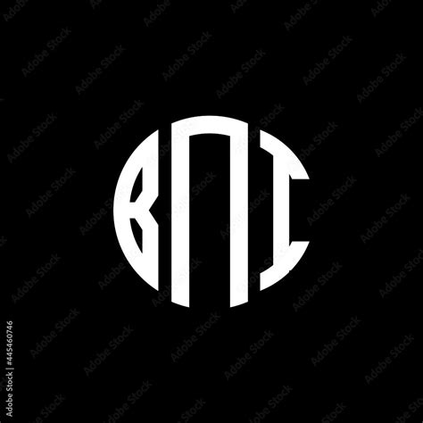 Vektorová Grafika „bni Letter Logo Design Bni Letter In Circle Shape