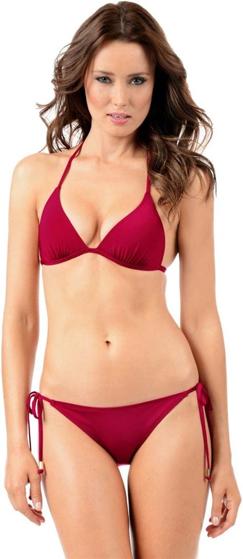 Amazon Voda Swim Women S Envy Push Up String Bikini Top Visually Increases Bust To Cup