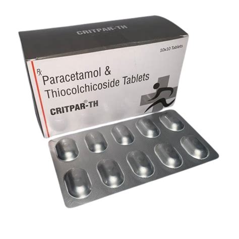 Paracetamol And Thiocolchicoside Tablets 10x10 Tablets Blister Pack At