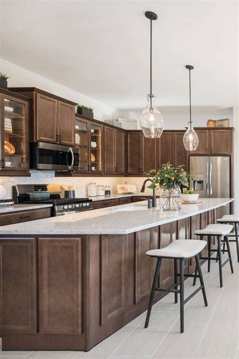 24+ High End Brown Cabinets With White Countertops
