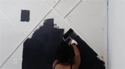 Matte Black Accent Wall Primary Bedroom Transformation