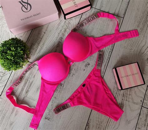 Комплект жіночої нижньої білизни victoria's secret зі стразами вікторія ...
