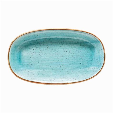 Bonna Geschirr Aura Aqua Platte Oval 24x14cm GSTSHOP DE