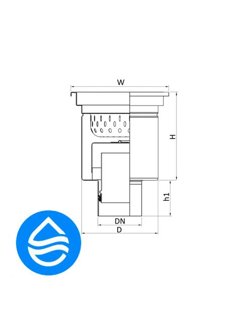 Трап профессиональный 250х250 с вертикальным выпуском ∅ 110мм однокорпусный