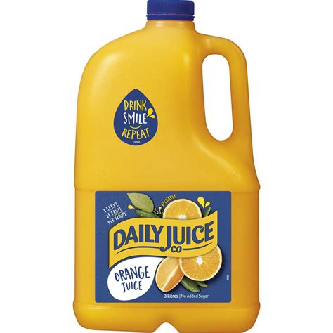 Daily Juice Co Orange Juice No Added Sugar 3l Woolworths
