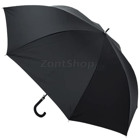 Купить Три слона, Зонт трость большой купол Три слона M-2705 Черный