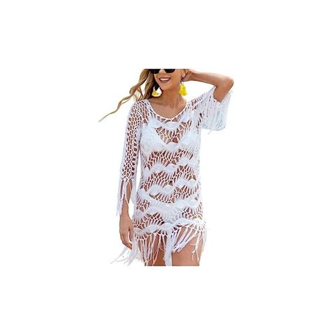 Qiribati Coperchio Femminile Per Costumi Da Bagno Abito All Uncinetto Bikini Cover Up Coverup