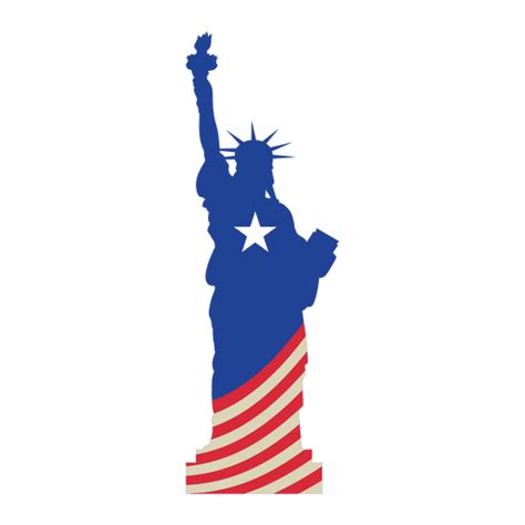 Usa Flag Statue Of Liberty Transparent Png And Svg Vector File