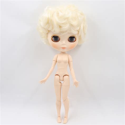 Neo Blythe Doll With Blonde Hair White Skin Shiny Cute Face Custom Jointed Body This Is