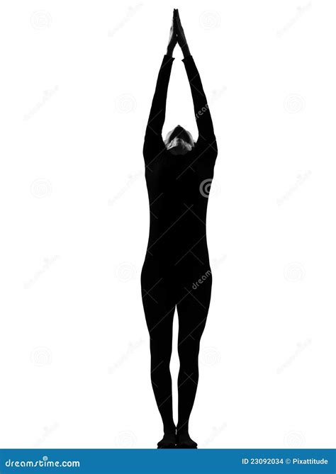 Woman Sun Salutation Yoga Surya Namaskar Pose Stock Photo Image Of