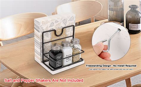 Livabber Napkin Holder With Marble Base Metal Napkin