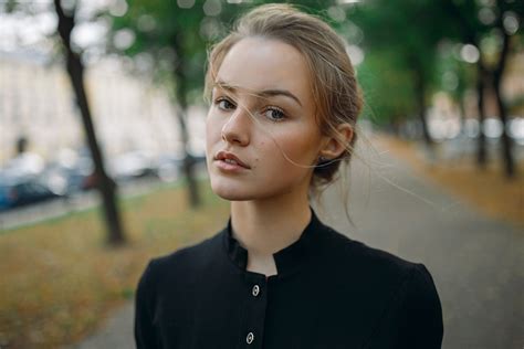Eyes Portrait Model Trees Blonde Depth Of Field P Face