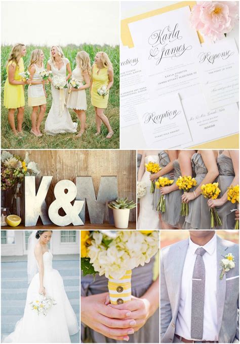 Yellow + Gray Wedding Inspiration | Shine Wedding Invitations