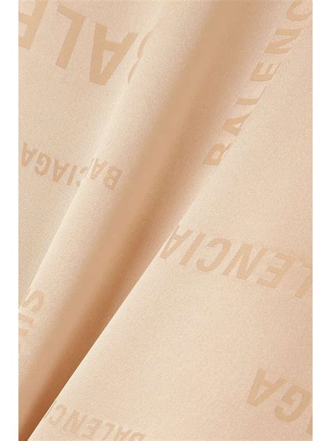 Balenciaga Oversized Pussy Bow Silk Satin Jacquard Blouse Net A Porter