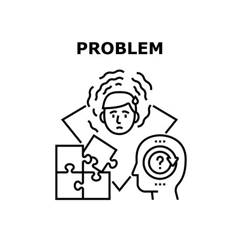 Problem Solve Vector Concept Black Illustration 9755811 Vector Art At