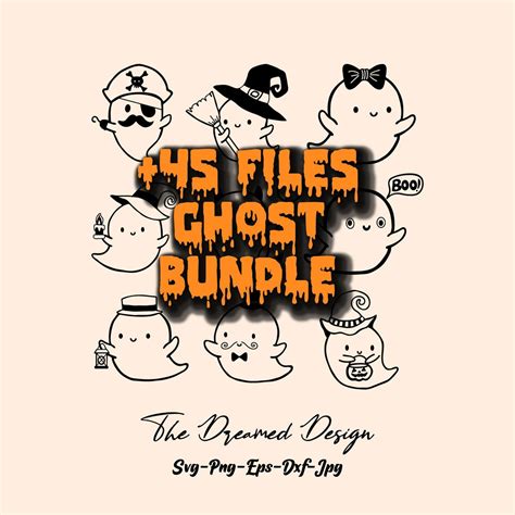 Paper Party Kids Ghost Svg Bundle Specter Svg Spooky Svg Hal