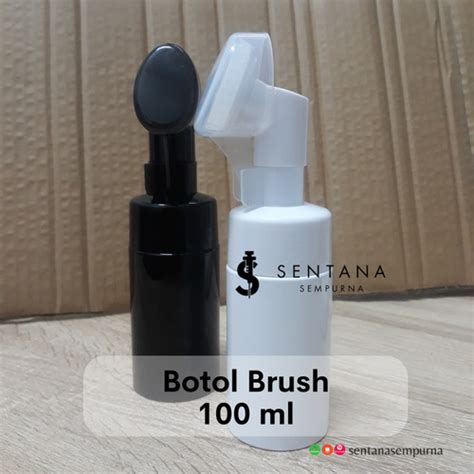 Jual Botol Brush 100 Ml Hitamputih Botol Facial Cleansing Foam
