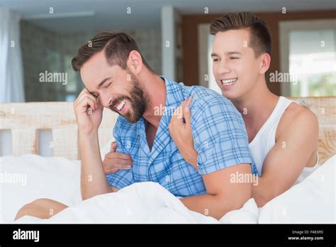 Happy Gay Couple Cuddling On Hi Res Stock Photography And Images Alamy