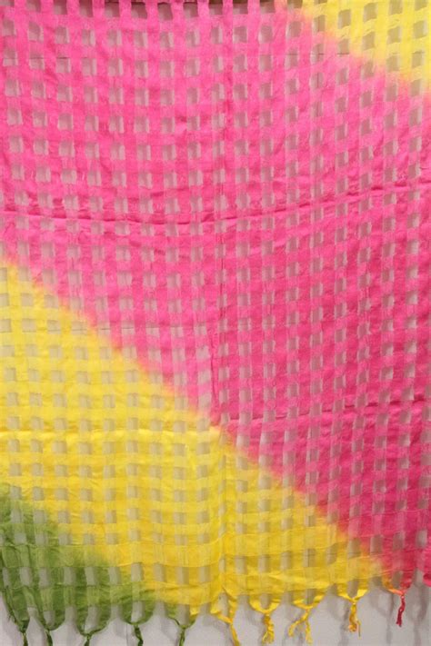 Sari Silk Fabric In Cut Pieces And Mixed Lot Suitable For Art And