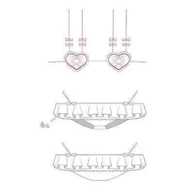 Lindo Micro Bikini Sexy Anime Cosplay Lencer A Diablo Y Ngel Lolita Sujetador Y Panty Set Y