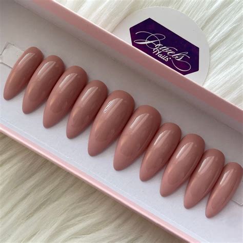 Nude Color Nails Etsy
