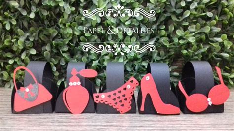 Forminhas Ch De Lingerie Preta E Vermelha Elo