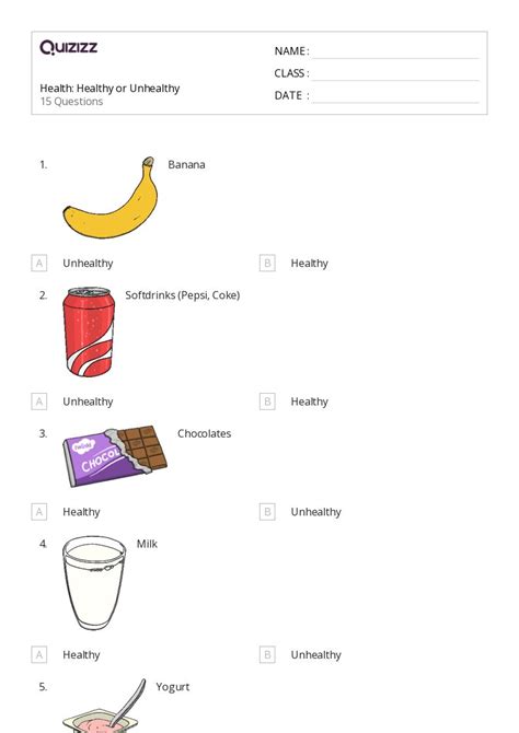 50 Health Science Worksheets For 1st Year On Quizizz Free And Printable