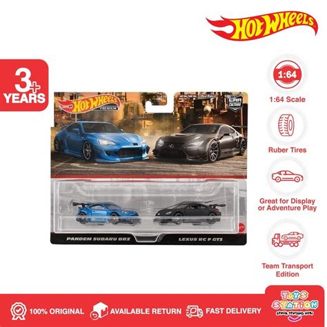 Hot Wheels Premium Twin Pack Twin Pack 2 Pack Pandem Subaru BRZ Lexus RC F GT3 Shopee Malaysia