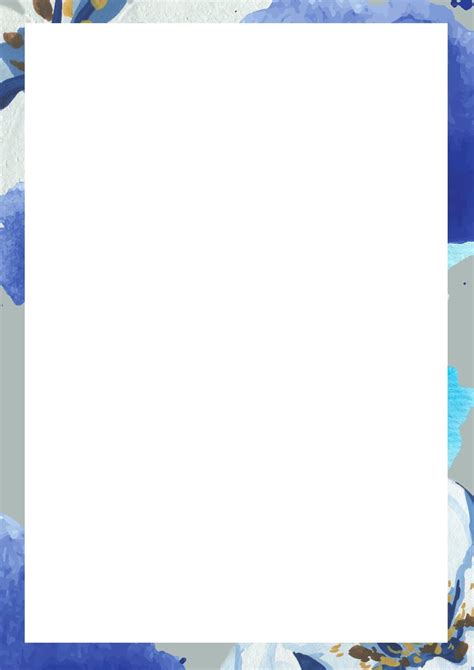 Blue Page Border Design Template Background Page Bord