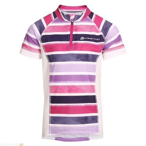 Outdoorweb cz OBAQO fuchsia red Dětský cyklo dres ALPINE PRO