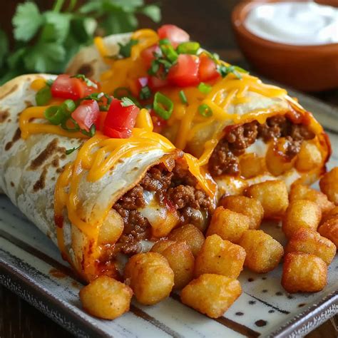 Cheesy Beef And Potato Burritos In Chipotle Sauce Recipe