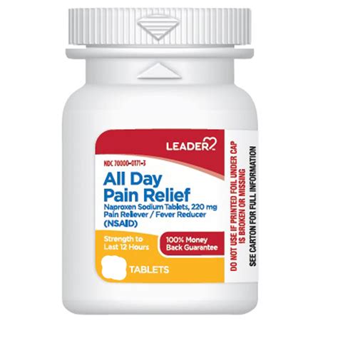 (Compare to Aleve) All Day Pain Relief Naproxen Sodium Tablets, 220 mg ...