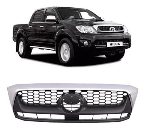 Parrilla Toyota Hilux 2009 2010 2011 Gris C Moldura Cromada