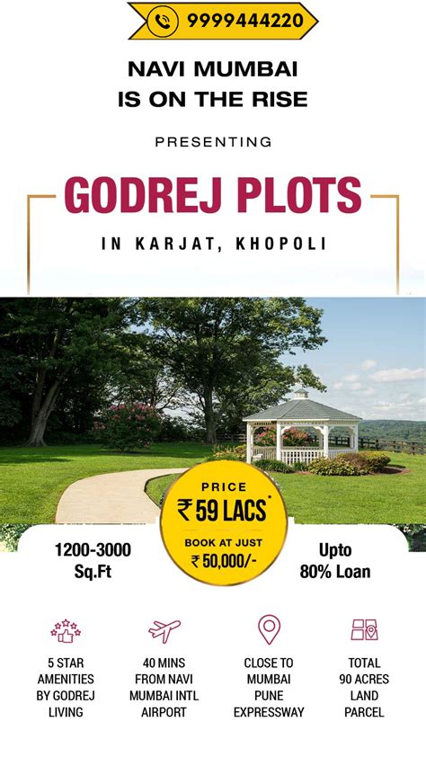 Book Plots In Godrej Plot Karjat Project For Residential