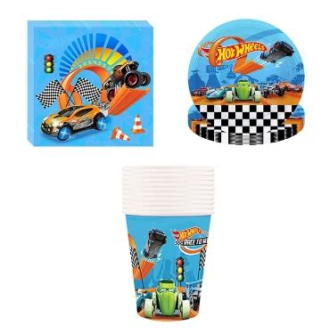 Jednorazowy Zestaw Urodzinowy Hot Wheels Szt Talerzyki Kubeczki Serwetki
