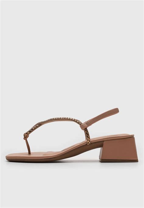 Sand Lia Bebec Tira Hotfix Nude Compre Agora Dafiti Brasil