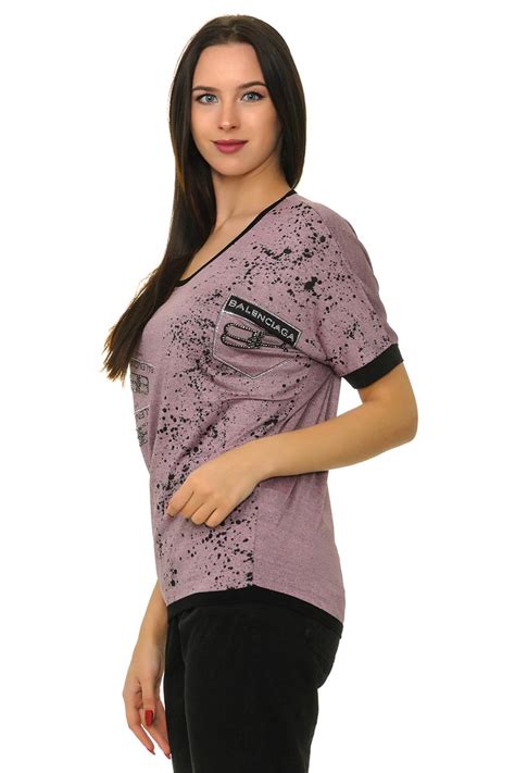 Блузка женская Турция №3009 трикотаж (р-ры: 44-50) розовый – купить за ...