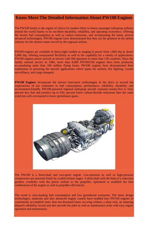 Know More The Detailed Information About PW100 Engines